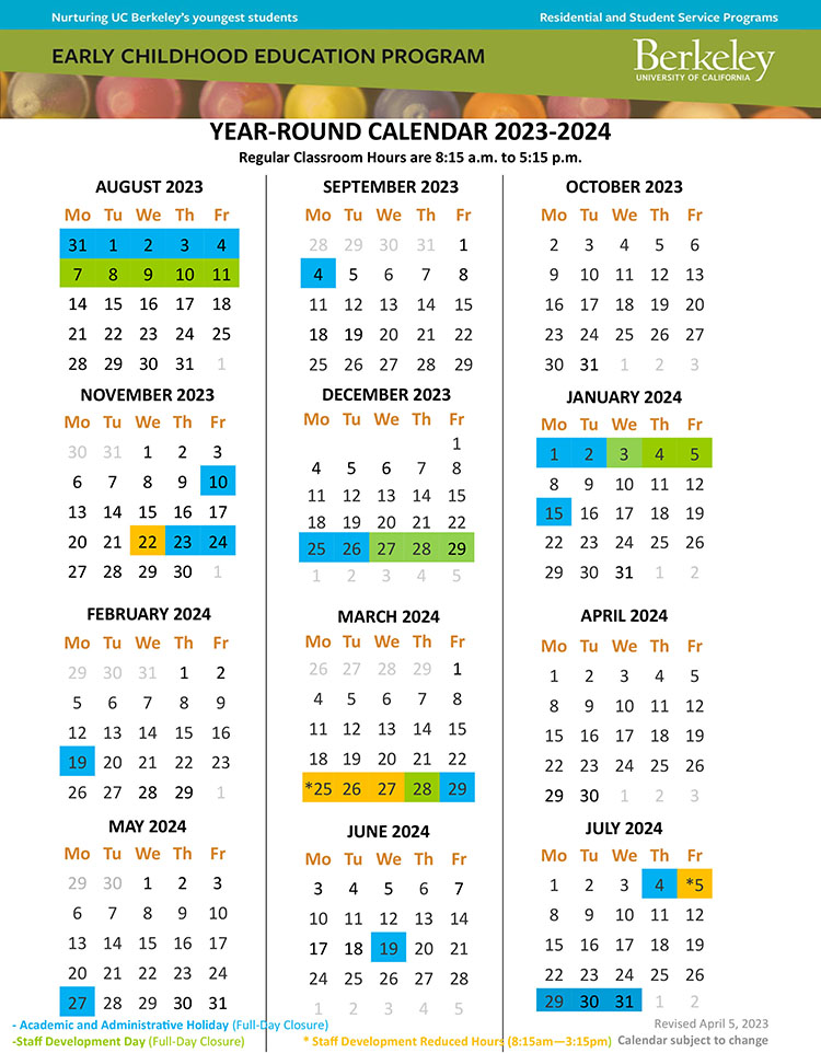 Fall 2024 Berkeley Academic Calendar Application