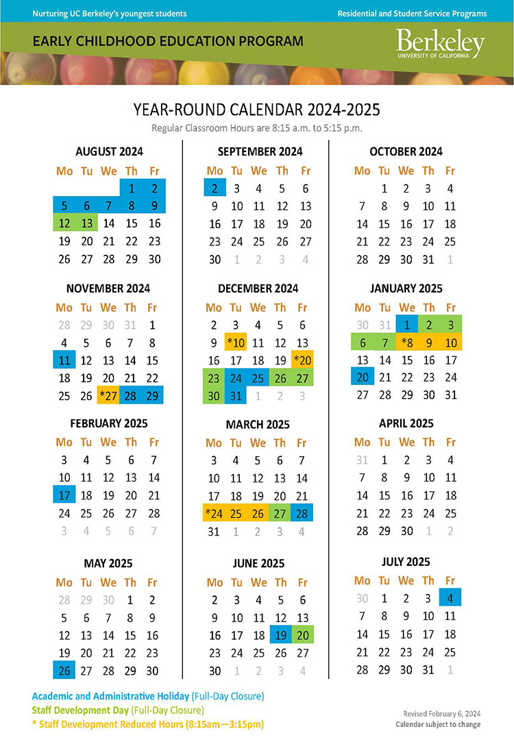 ECEP Calendar 2024-25